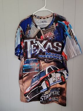 Texas Motor Speedway Mens Shirt Full Graphic 2XL Photographic Print Short Sleeve